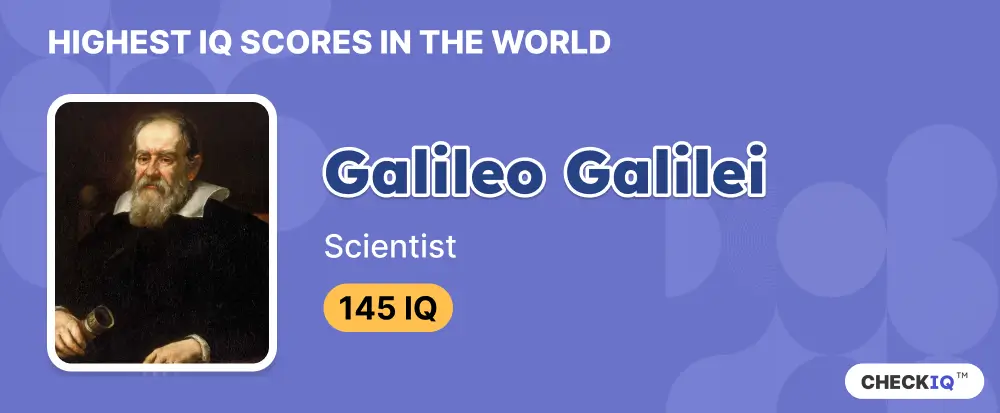 IQ score of Scientist Galileo Galilei