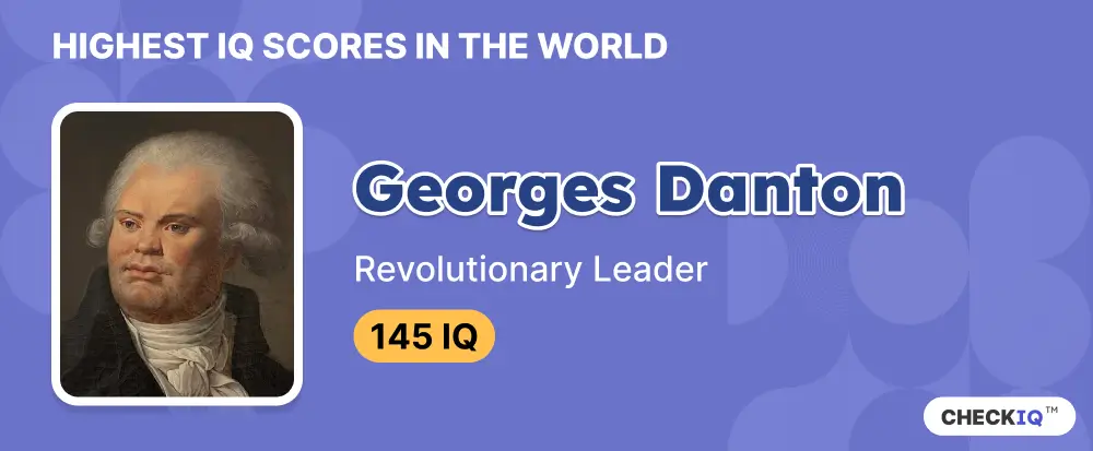 IQ score of Revolutionary Leader Georges Danton