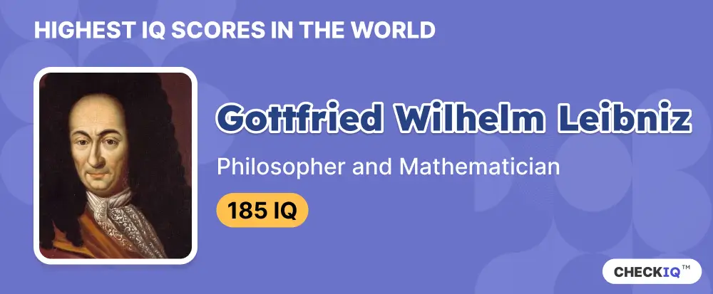 IQ score of Philosopher and Mathematician Gottfried Wilhelm Leibniz