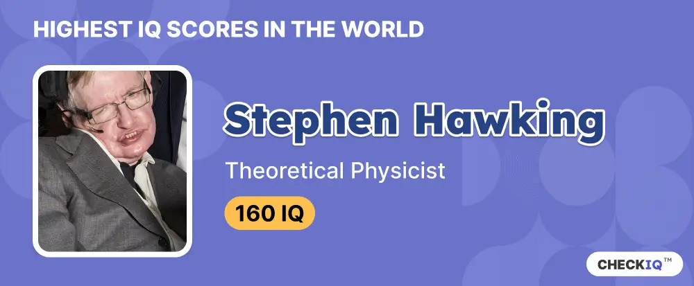 IQ score of Theoretical Physicist Stephen Hawking