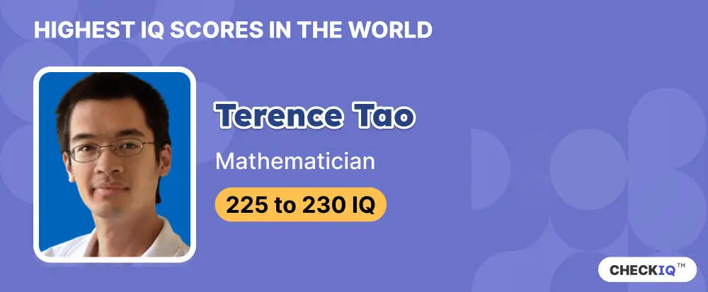 IQ score of Mathematician Terence Tao