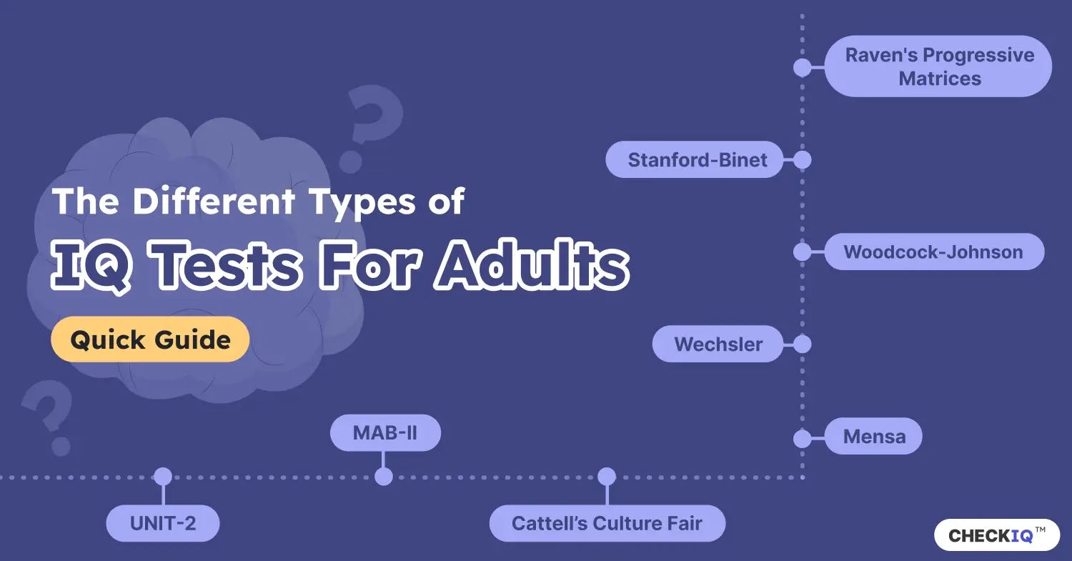 Most popular types of IQ tests for adults