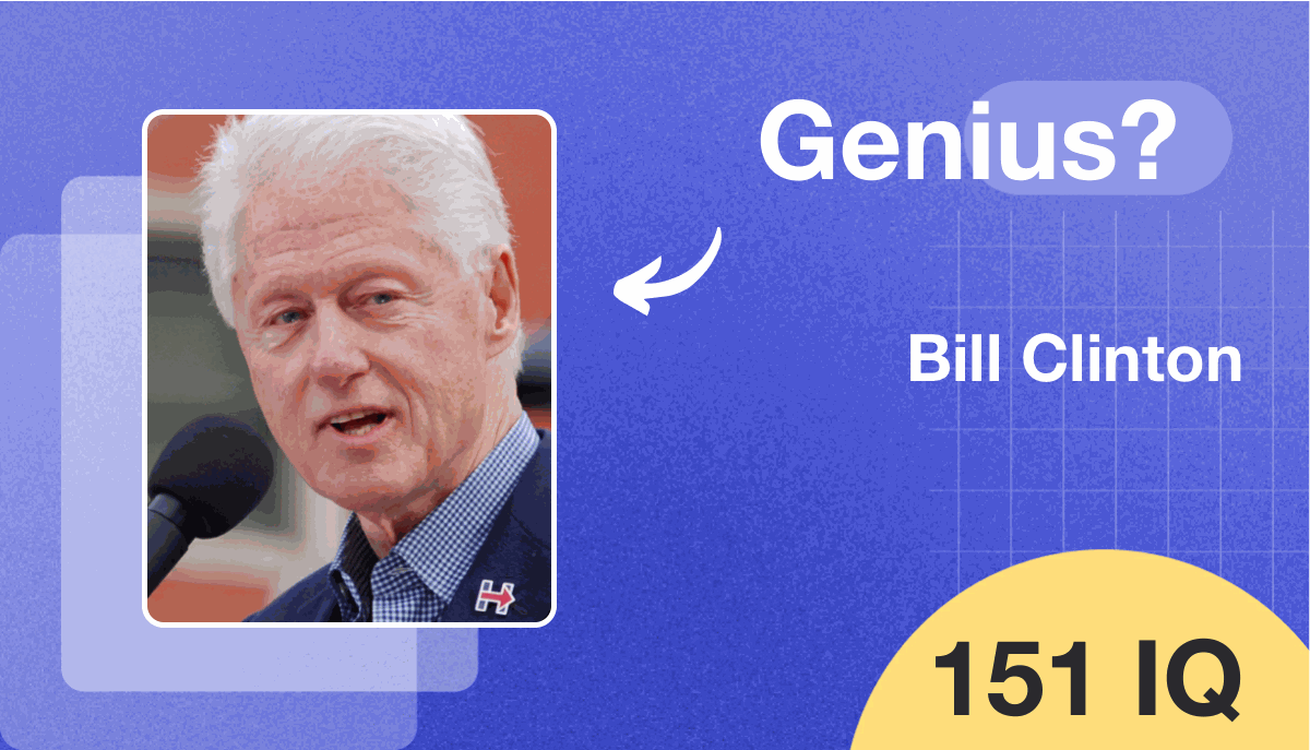 Bill Clinton's IQ score is 151