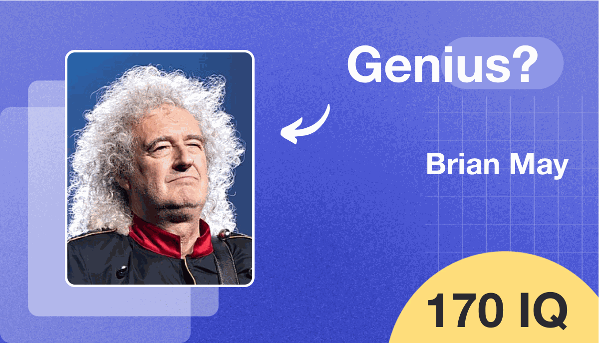 Brian May's IQ score is 170