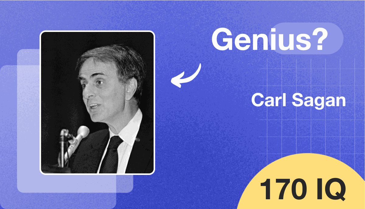 Carl Sagan's IQ score is 170