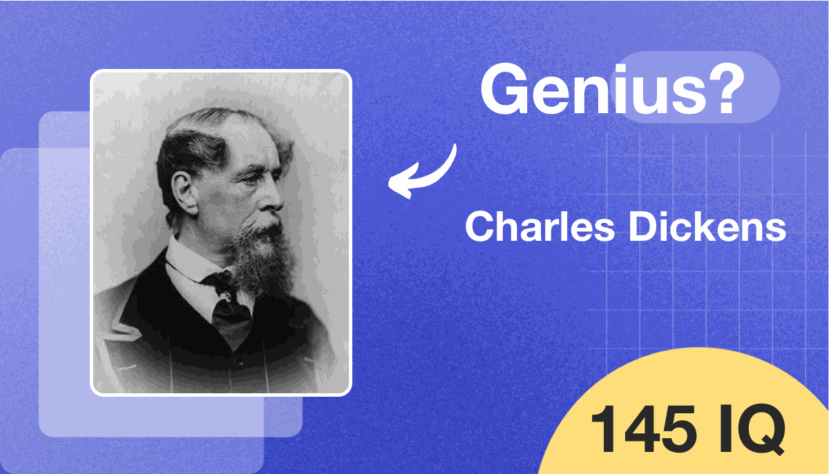 Charles Dickens's IQ score is 145