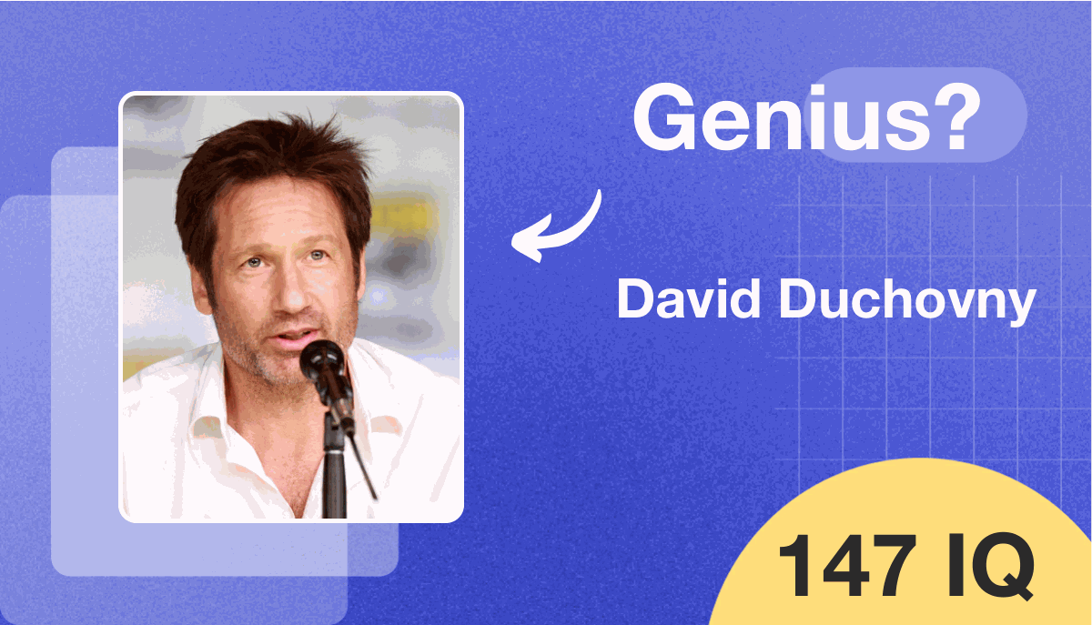 David Duchovny's IQ score is 147