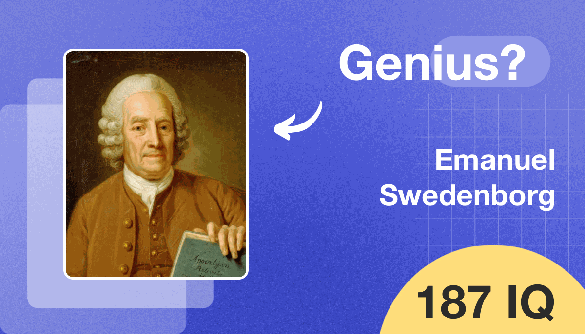 Emanuel Swedenborg's IQ score is 187