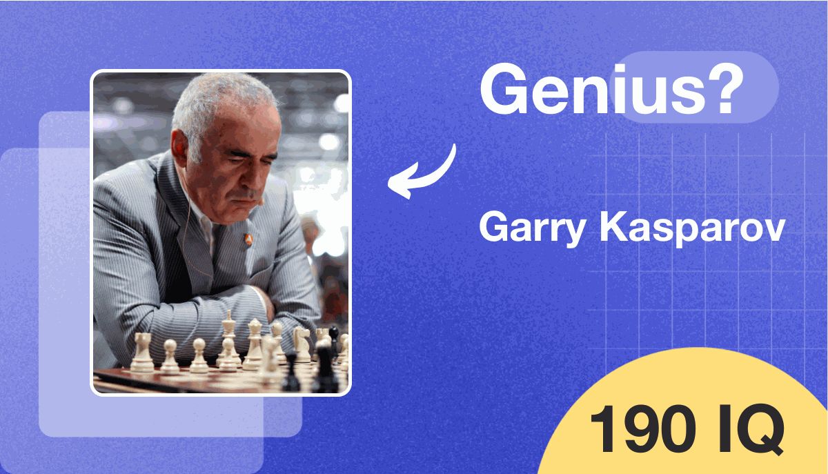 Garry Kasparov's IQ score is 190