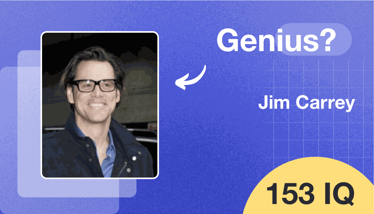 Jim Carrey's IQ score is 153