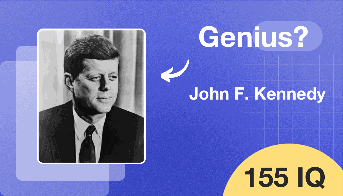 John F. Kennedy's IQ score is 155