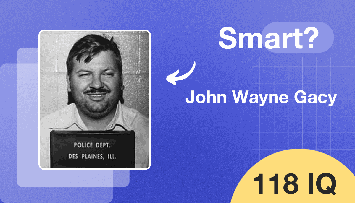 John Wayne Gacy's IQ score is 118