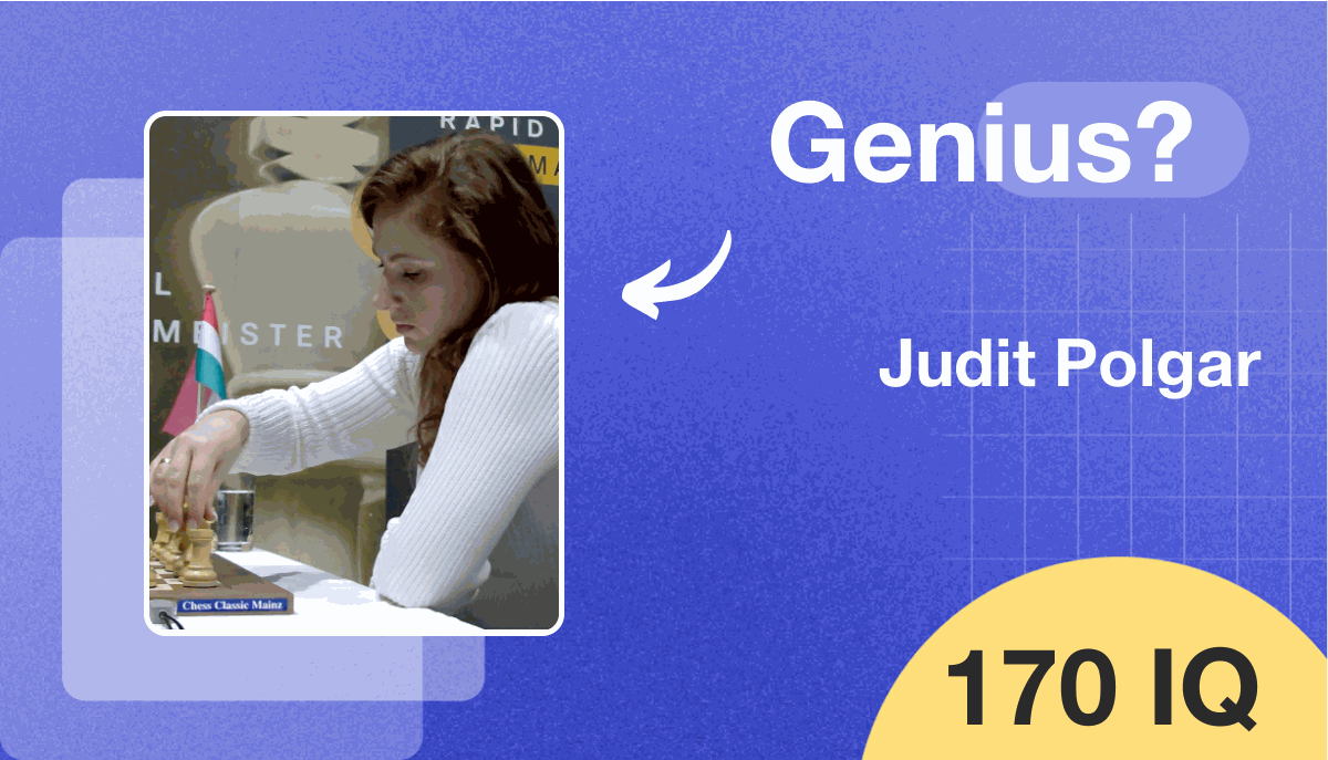 Judit Polgar's IQ score is 170