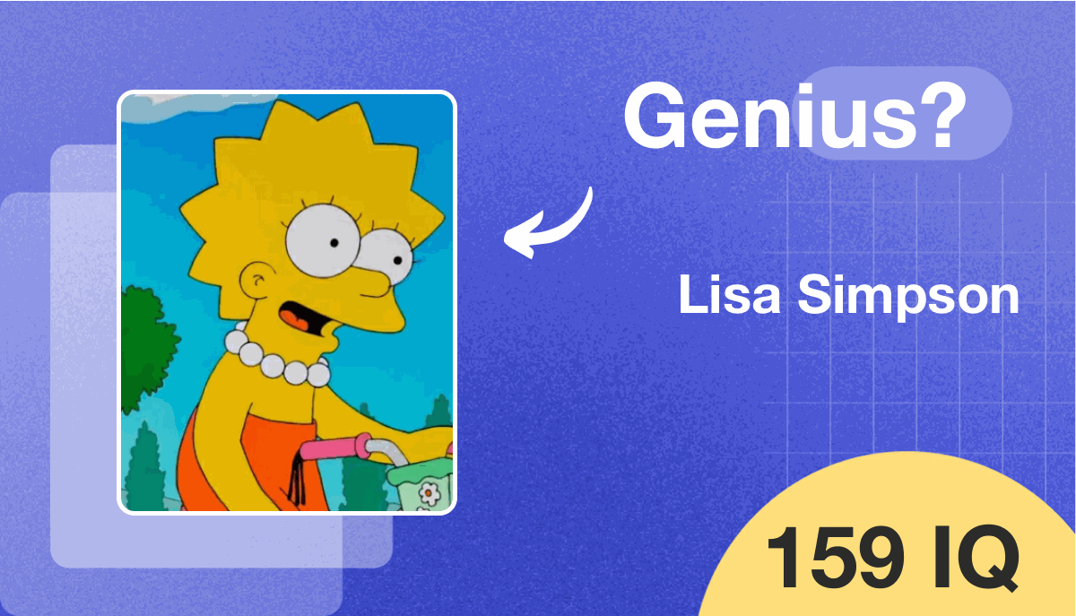 lisa-simpson's IQ score is 159