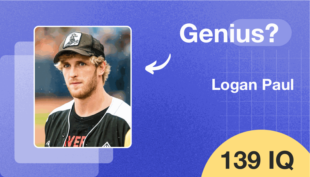 Logan Paul's IQ score is 139