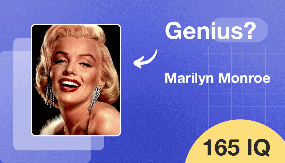 Marilyn Monroe's IQ score is 165