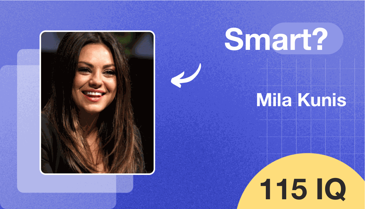 Mila Kunis's IQ score is 160