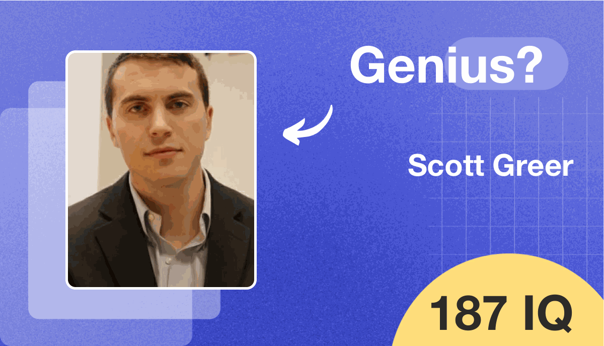 Scott Greer's IQ score is 187