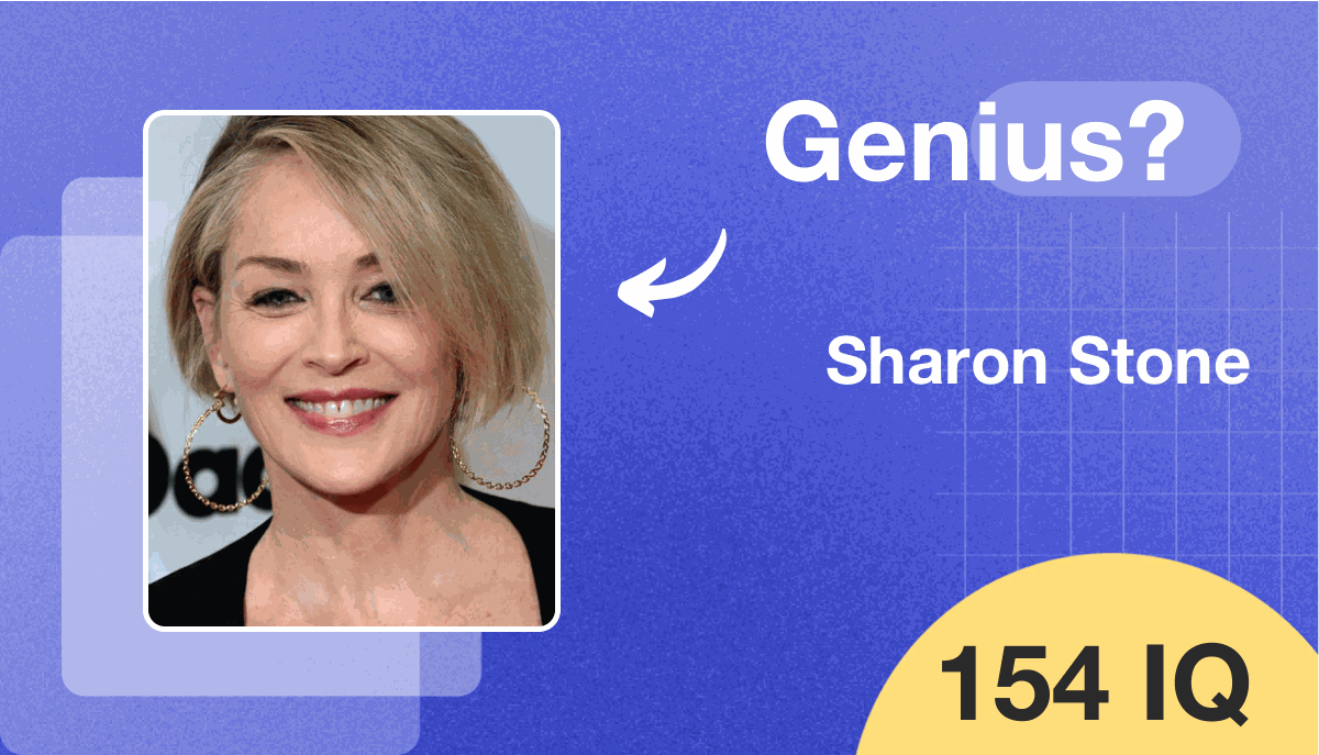 Sharon Stone's IQ score is 154