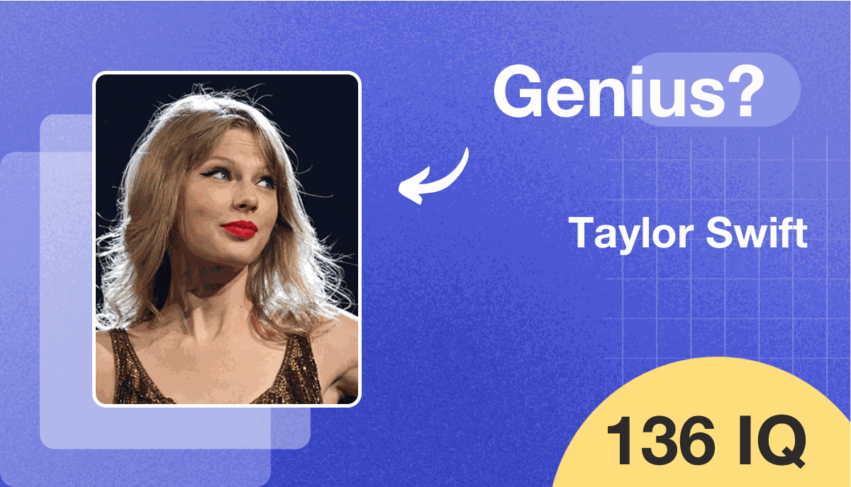 Taylor Swift's IQ score is 136