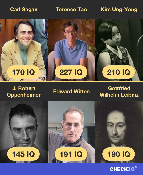 Carl Sagan's IQ compared to other Scientist's IQs