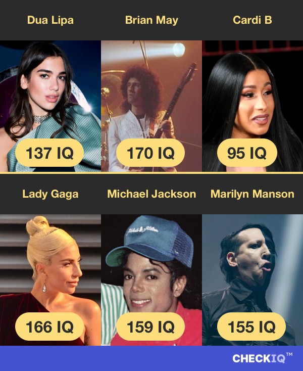 Dua Lipa's IQ compared to other Musician's IQs