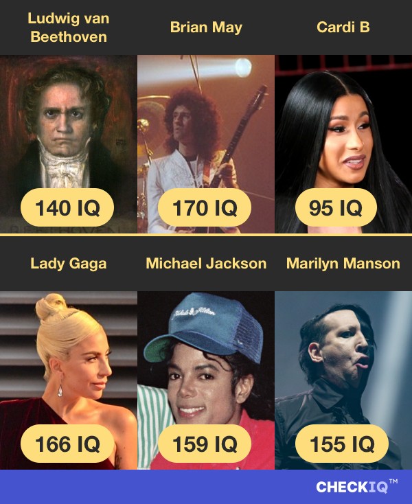 Ludwig van Beethoven's IQ compared to other Musician's IQs