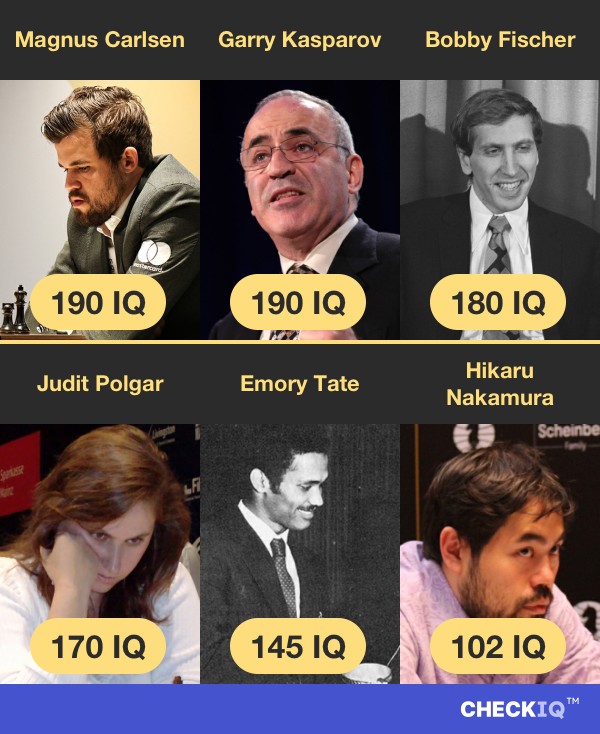 Magnus Carlsen's Intellectual Quotient: 190