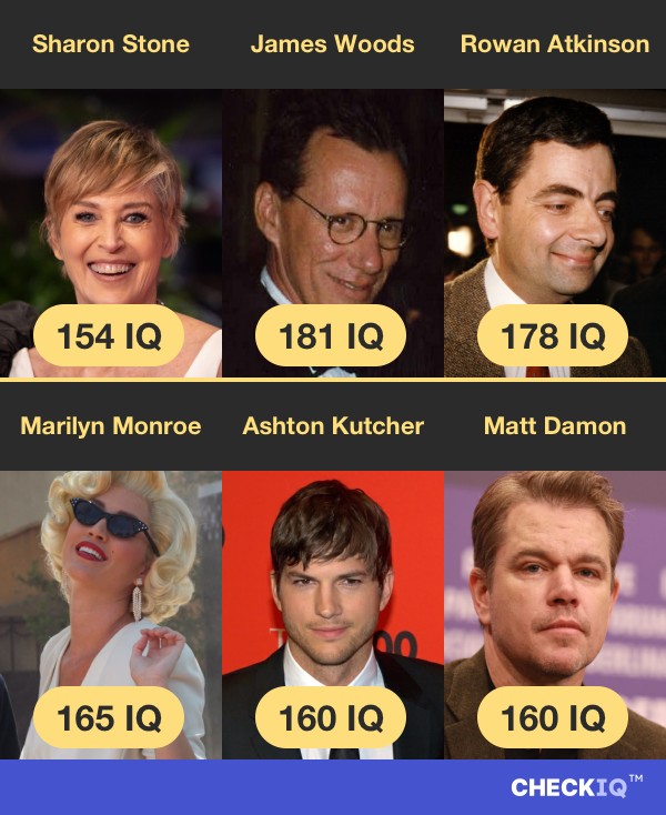 Sharon Stone's IQ compared to other Actor's IQs