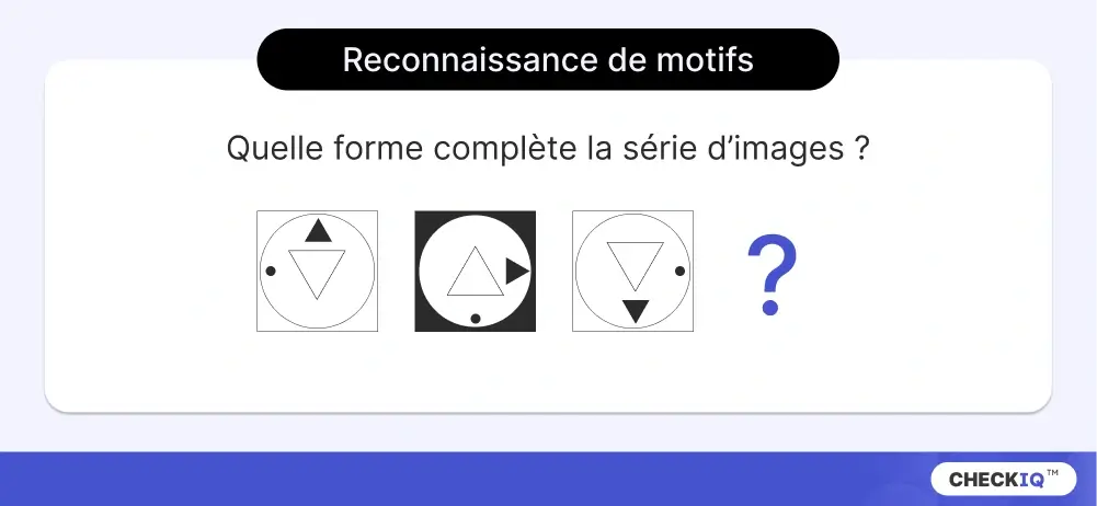 Question de test de QI avec reconnaissance de motifs