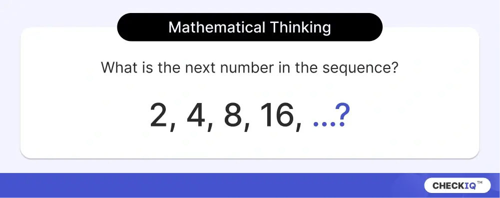 Numerical sequence IQ question example with answer